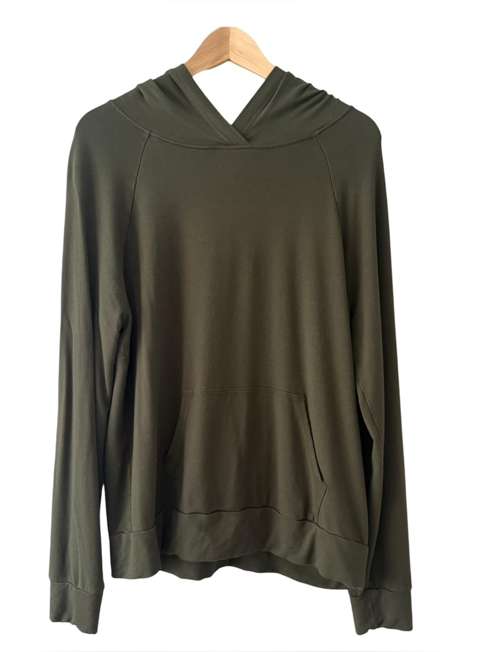 Daily Ritual Lightweight Olive Hoodie